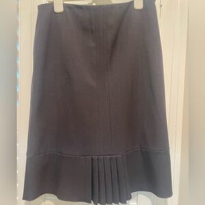 Insight Gray Pleated Pencil Midi Skirt for Work